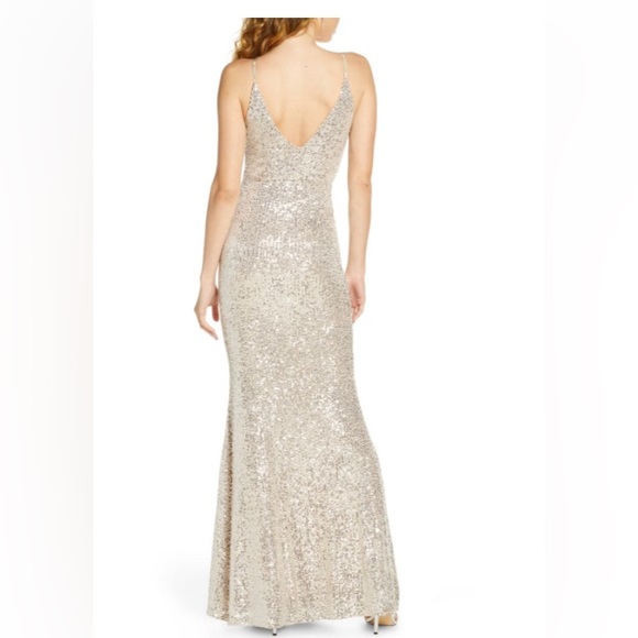 Lulu’s Moonlight Sequin Trumpet Gown - Picture 4 of 4